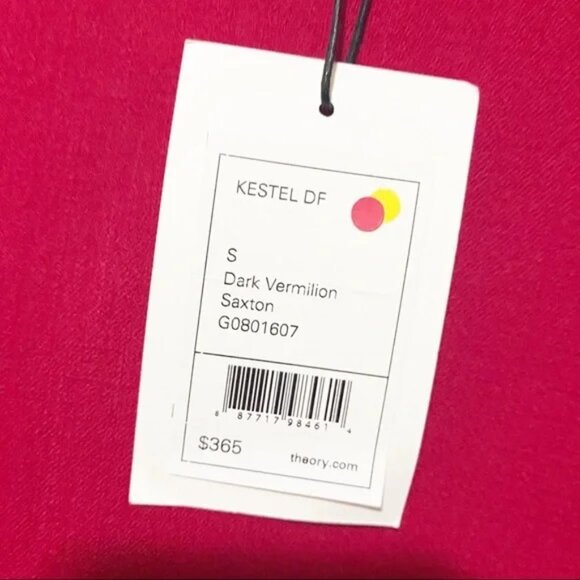 NWT Theory Kestel df Saxton Red Sleeveless Shift Dress $365 - Picture 4 of 7